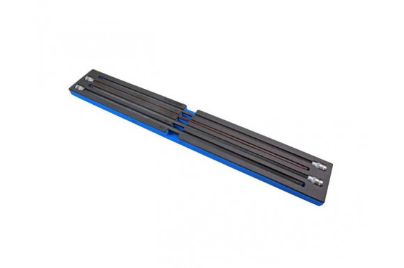 Spline doppenset 1/2" extra lang 800 mm voor aandrijfasschroeven 4-delig